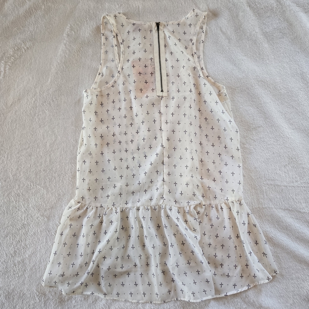 NWT Eyeshadow S Y2K Cover-up SHEER Tank Fairygoth BABYDOLL HI-LO FEMME FLOWY - Picture 6 of 15